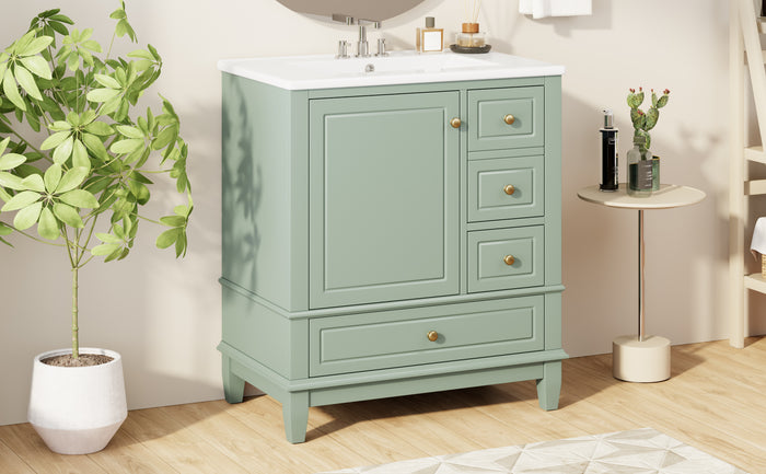 Light Green bathroom vanity — product view