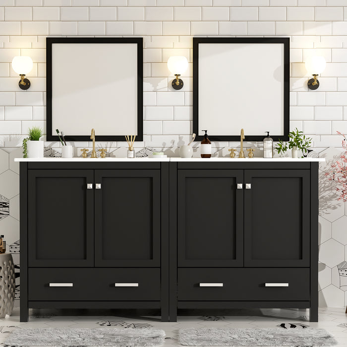Black bathroom vanity — product view