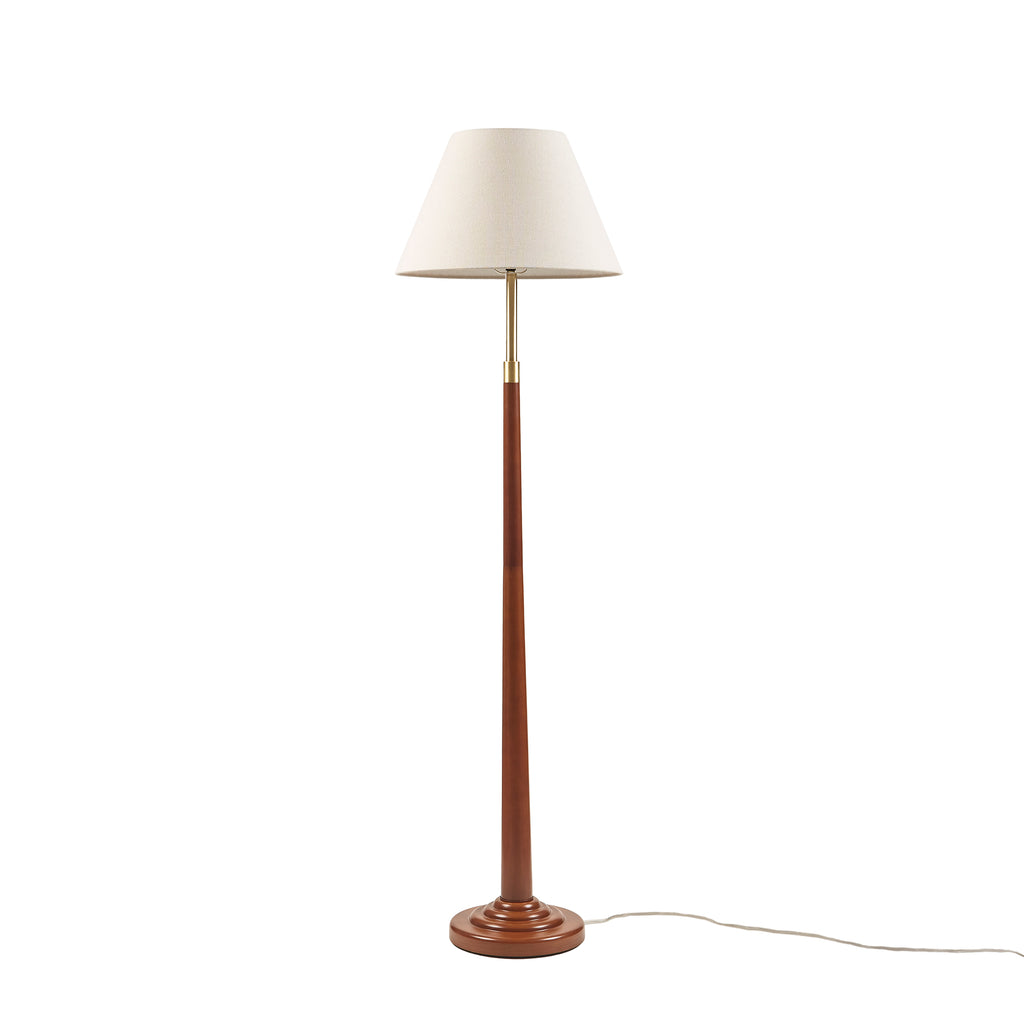 White table lamp — front view