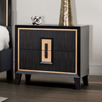 Espresso nightstand — front view