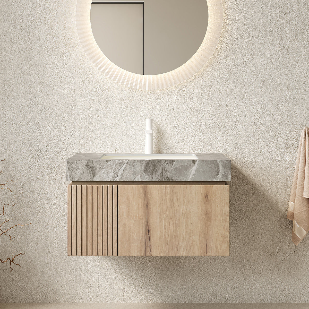 Light Gray bathroom vanity — product view