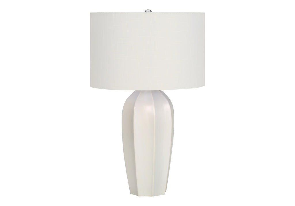 Cream table lamp — front view