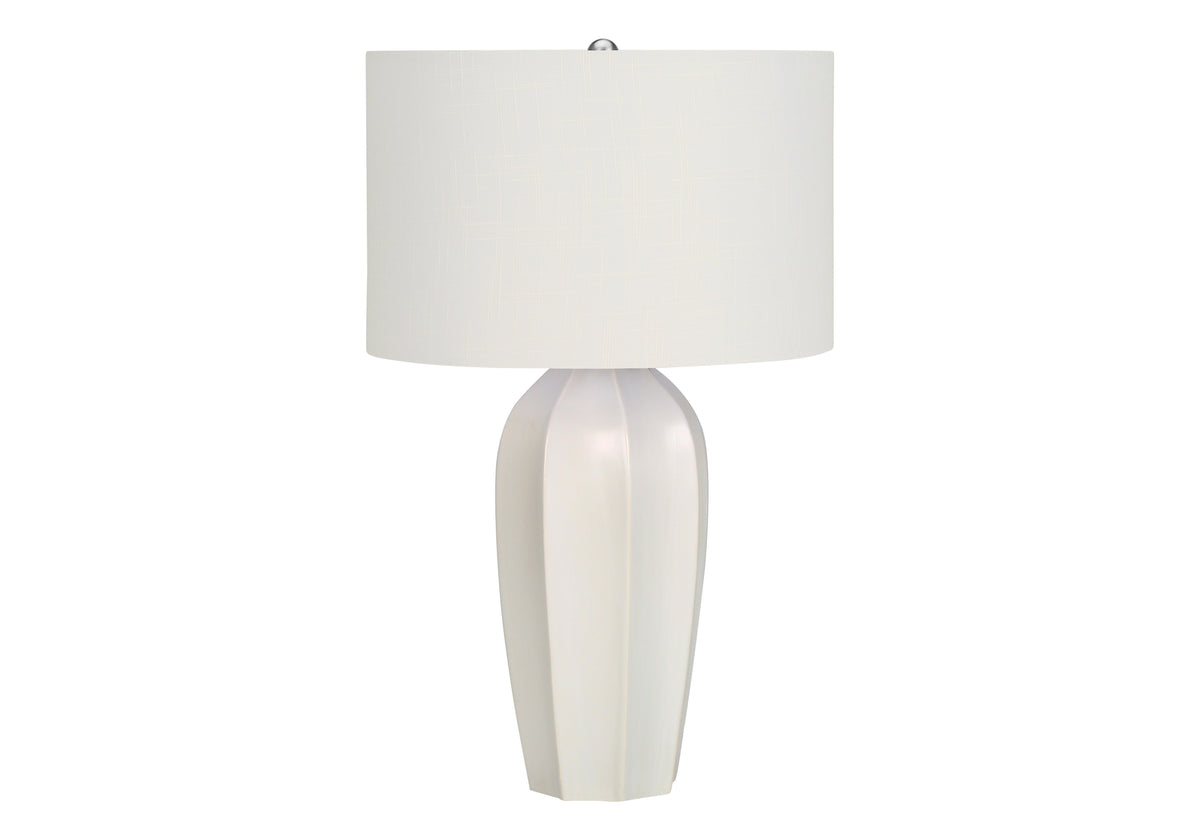 Cream table lamp — front view