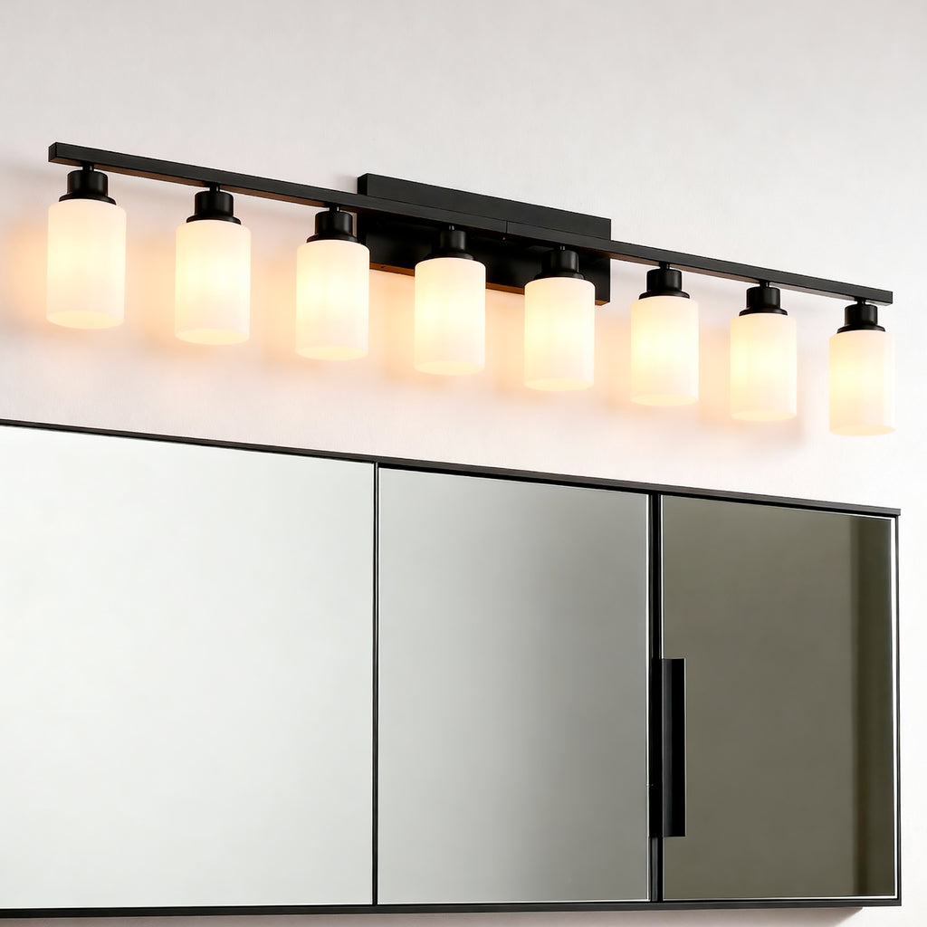 Matte Black wall light — front view
