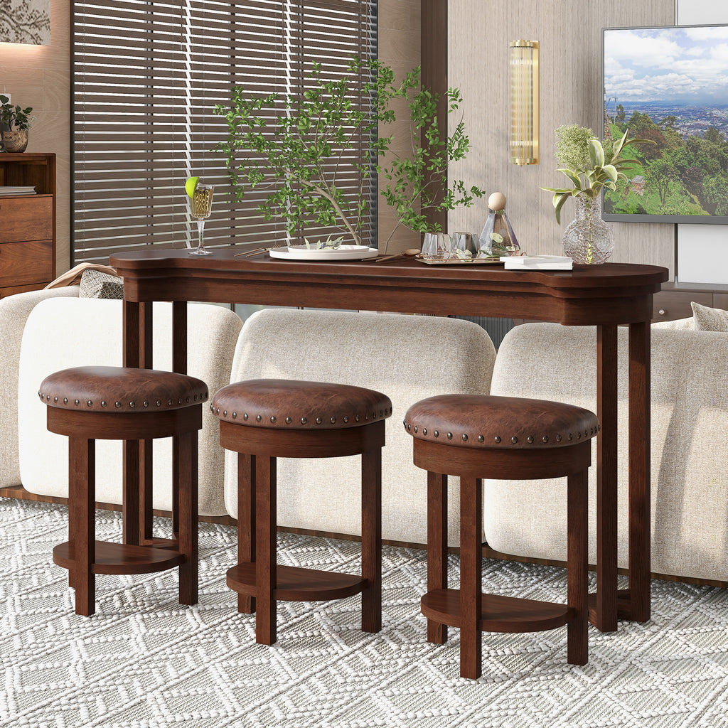 Cherry dining set — front view