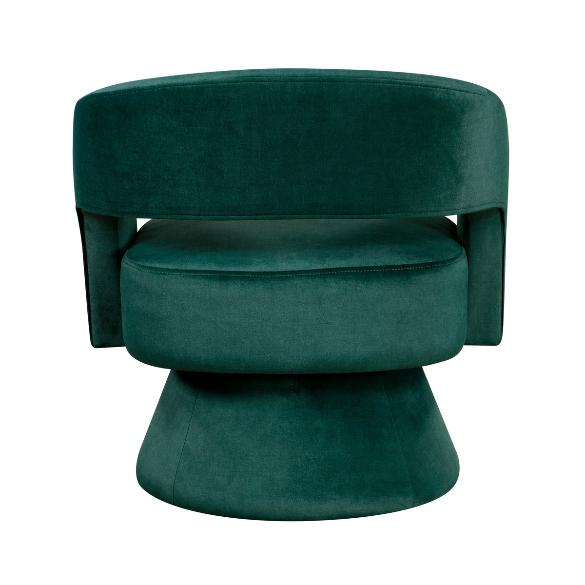 Green accent chair — side view