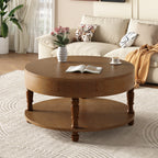 Walnut Brown coffee table — styled view