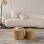 Walnut coffee table — styled view