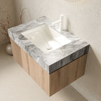 Light Gray bathroom vanity — detail view