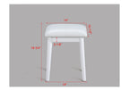 White vanity desk — detail view