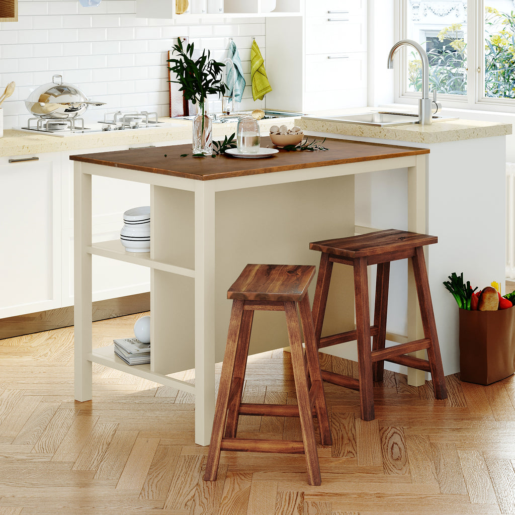 Walnut dining set — side view