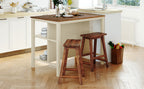 Walnut dining set — front view