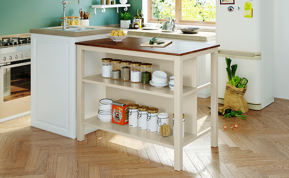Walnut kitchen island — product view