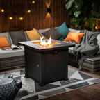 Black Brown patio heater — styled view