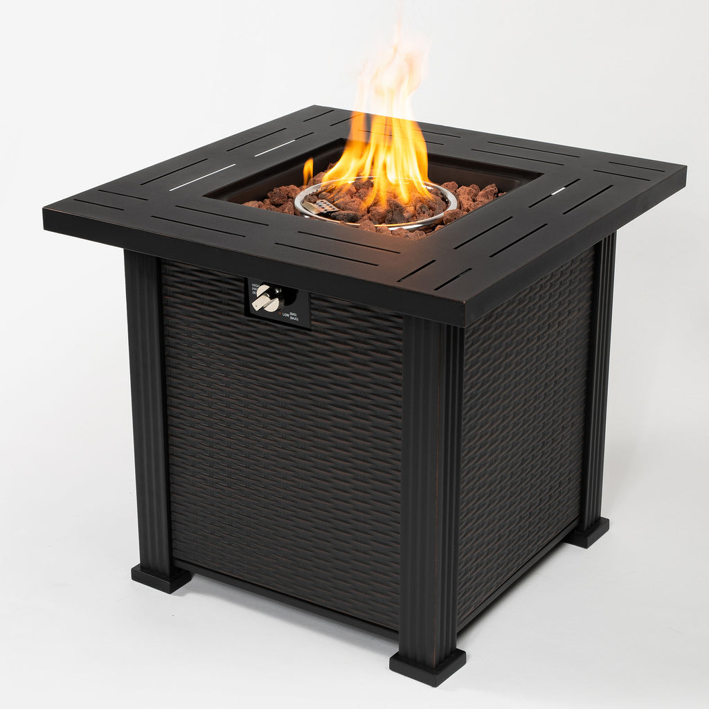 Black Brown patio heater — side view