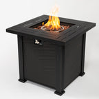 Black Brown patio heater — side view