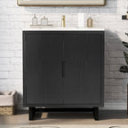 Black bathroom vanity — product view