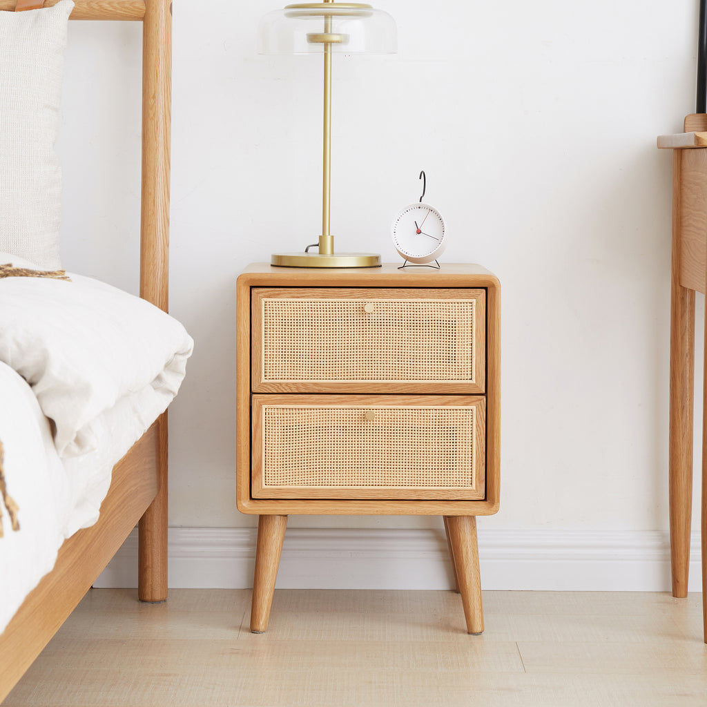 Natural nightstand — front view