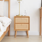 Natural nightstand — front view
