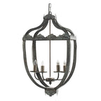 Gray chandelier — alternate angle