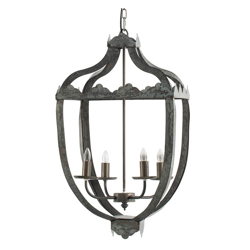 Gray chandelier — alternate angle