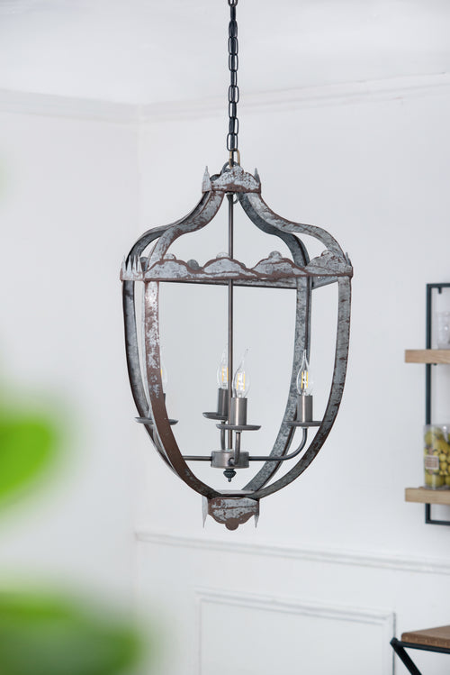 Gray chandelier — front view