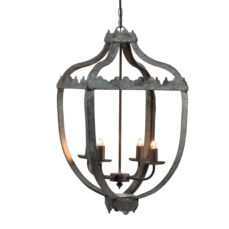 Gray chandelier — side view
