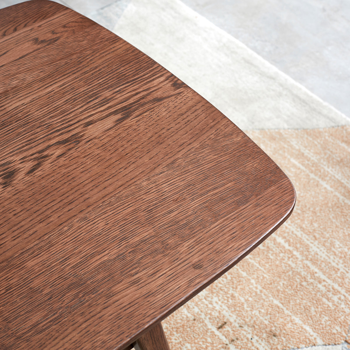 Walnut coffee table — alternate angle