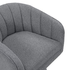 Dark Gray accent chair — styled view