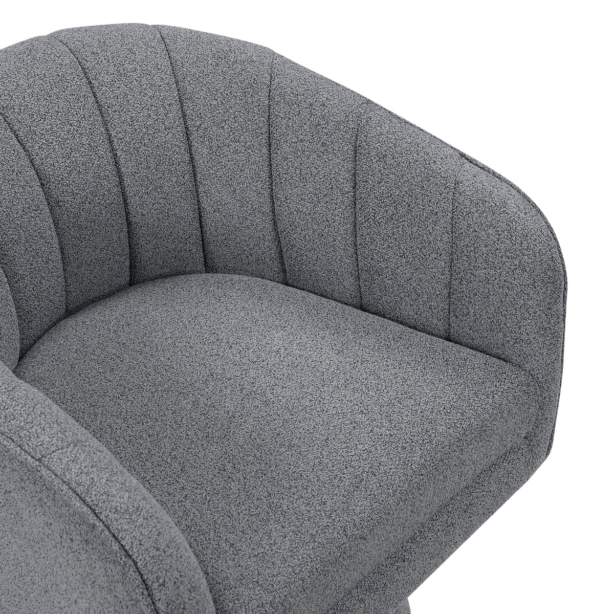 Dark Gray accent chair — styled view