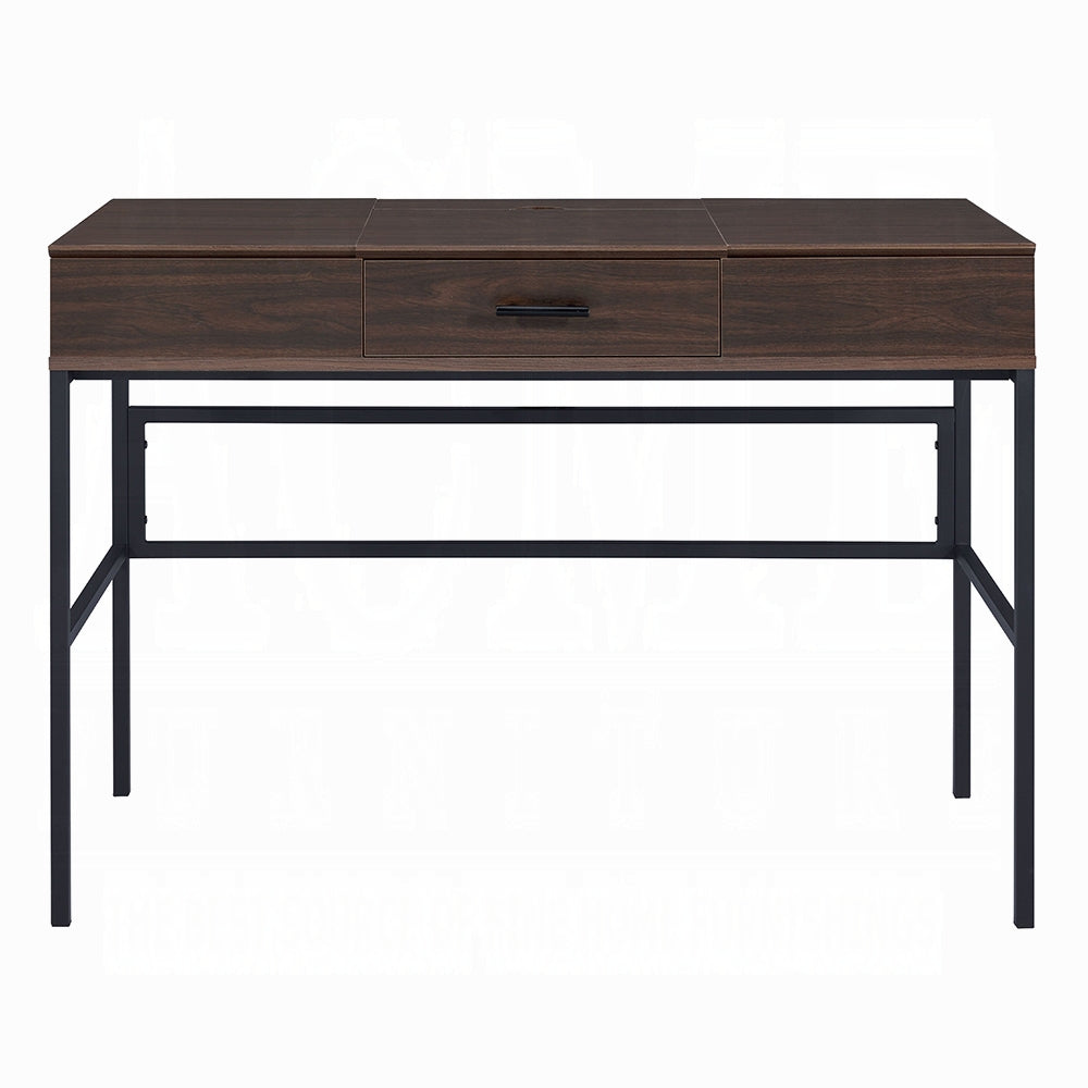 Oak writing desk — styled view