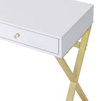 Gloss White vanity desk — front view