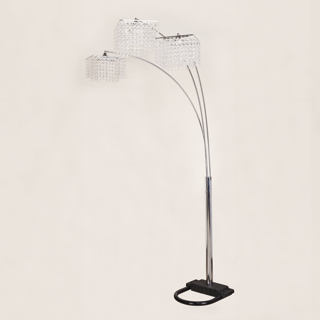 Silver table lamp — detail view