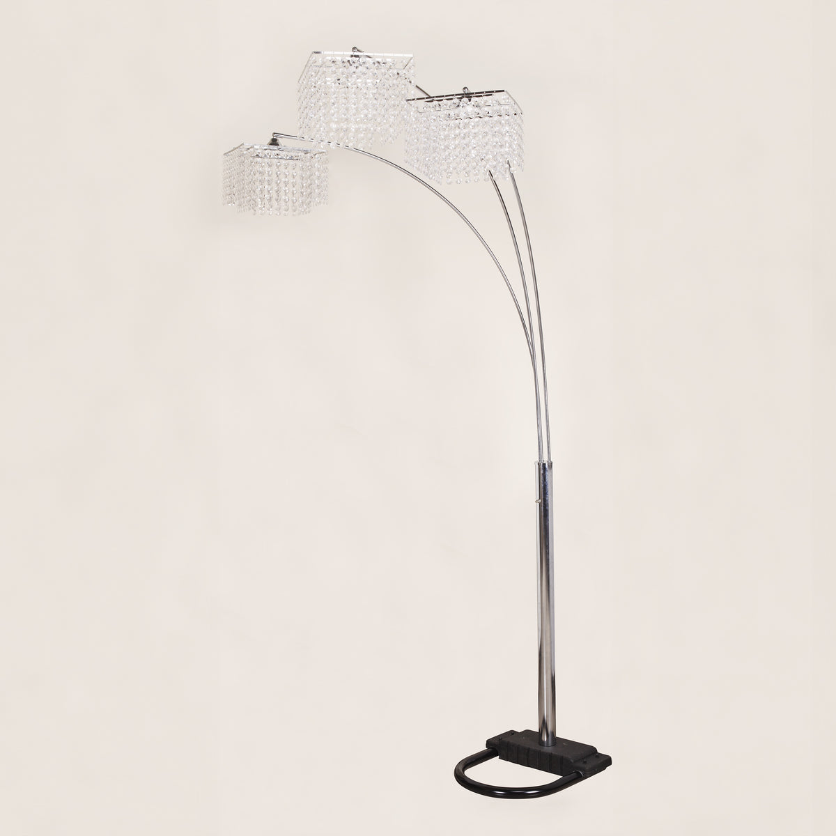 Silver table lamp — detail view