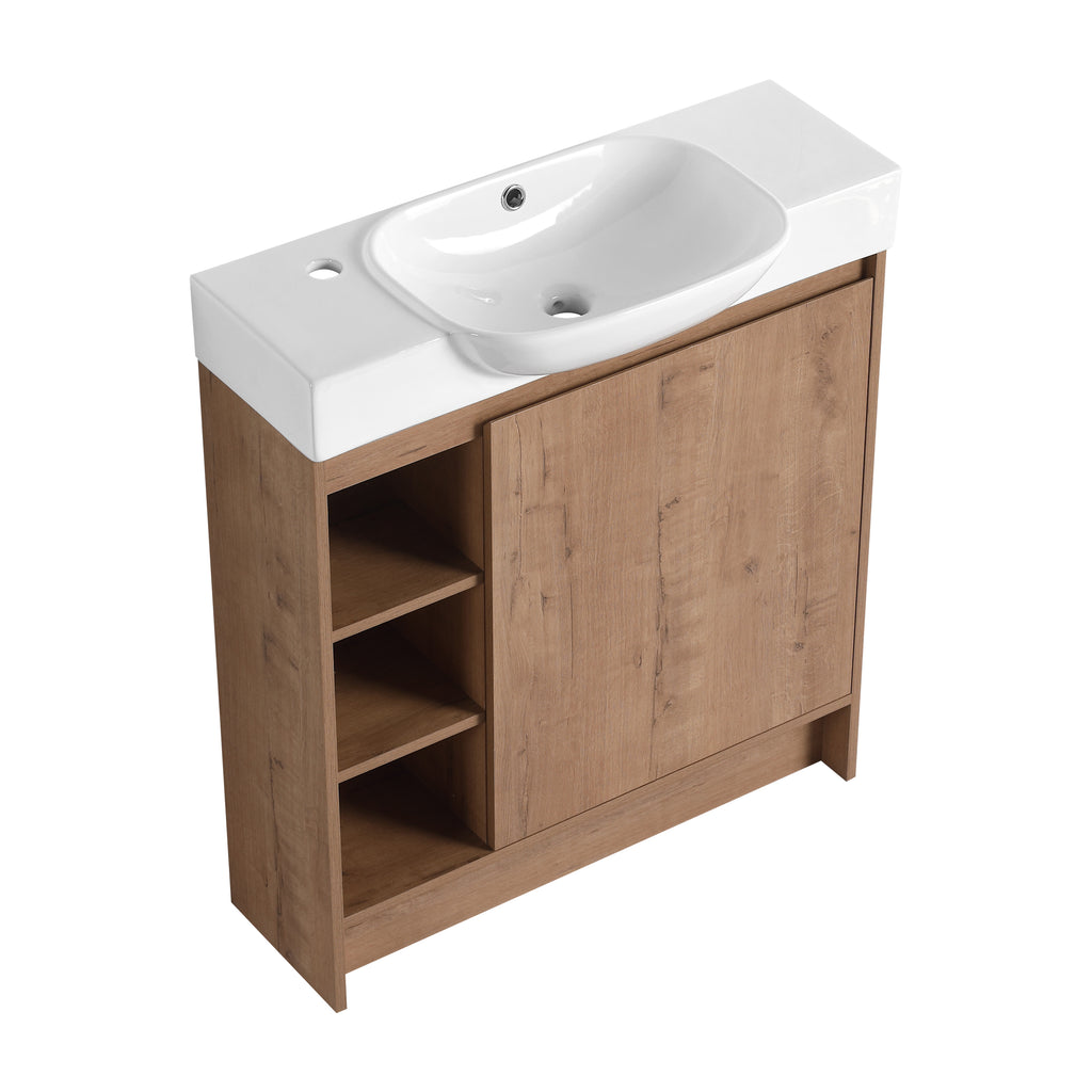 Imitative Oak bathroom vanity — product view