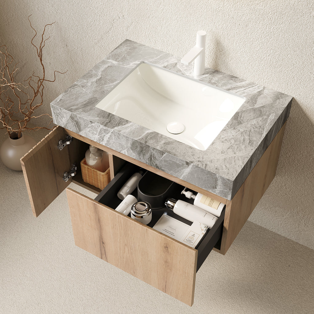 Light Gray bathroom vanity — front view