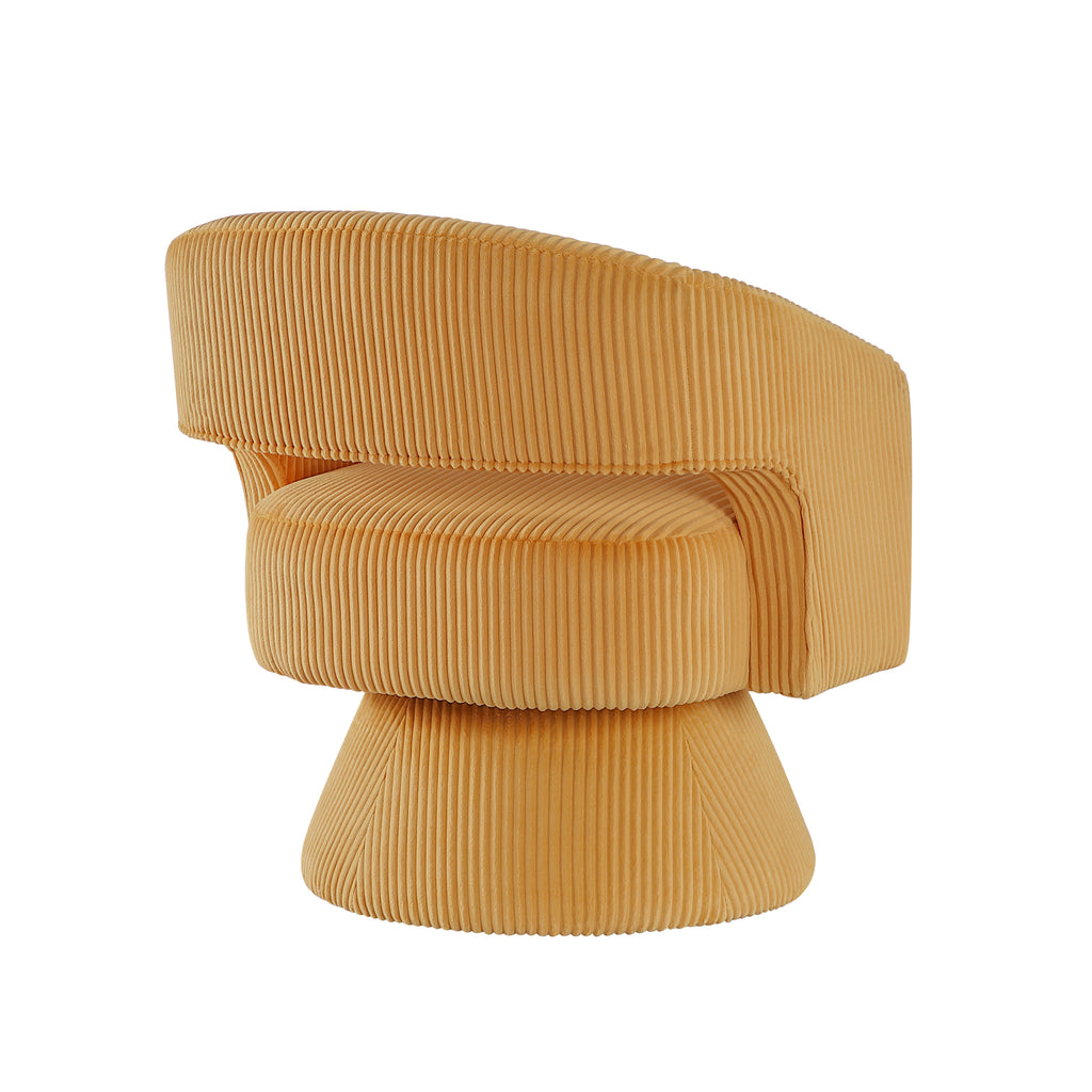 Yellow accent chair — alternate angle