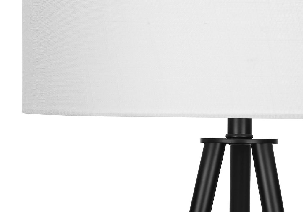 Black floor lamp — styled view