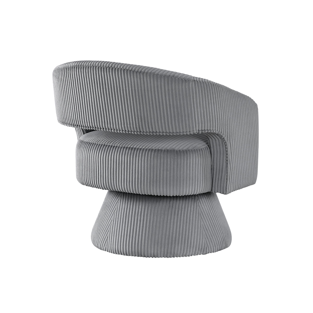 Dark Gray accent chair — alternate angle
