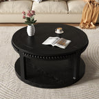 Black coffee table — front view