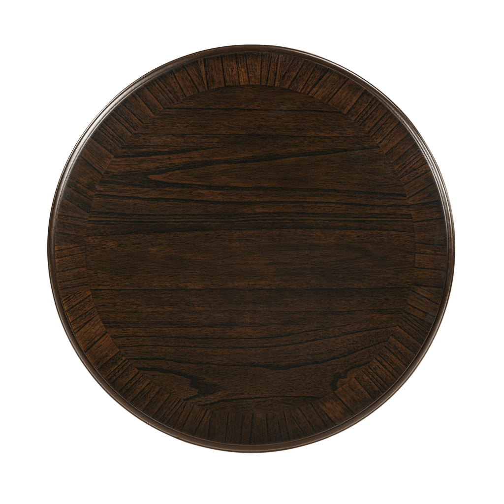 Espresso side table — front view