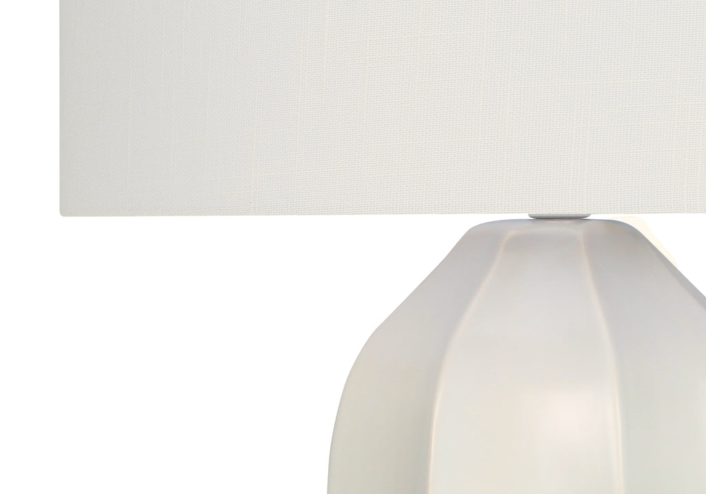 Cream table lamp — styled view