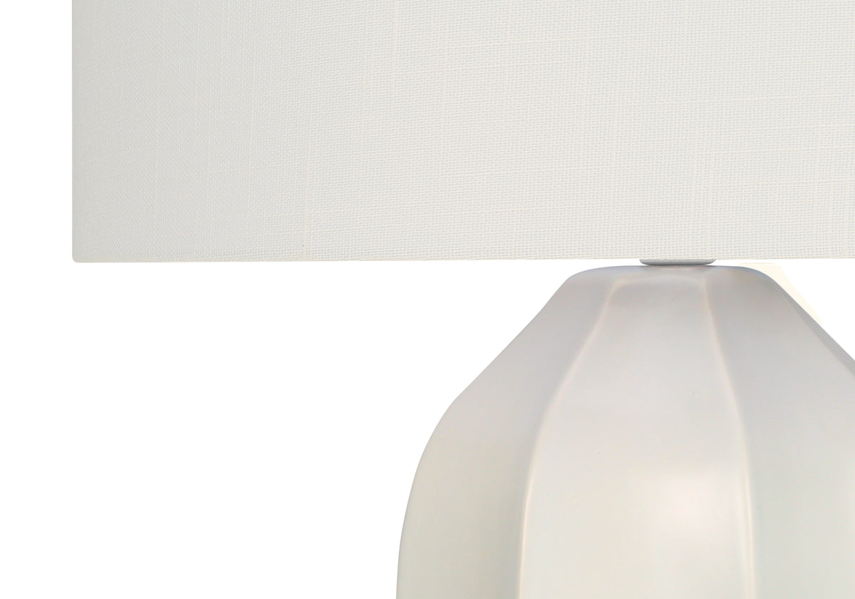 Cream table lamp — styled view