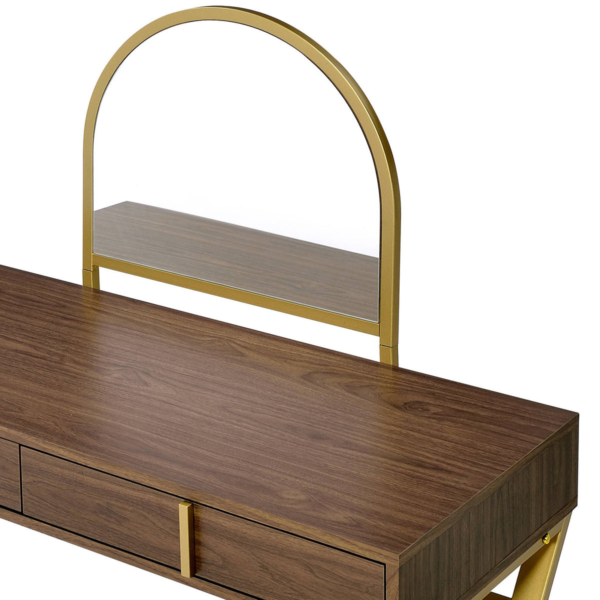 Gold vanity desk — alternate angle
