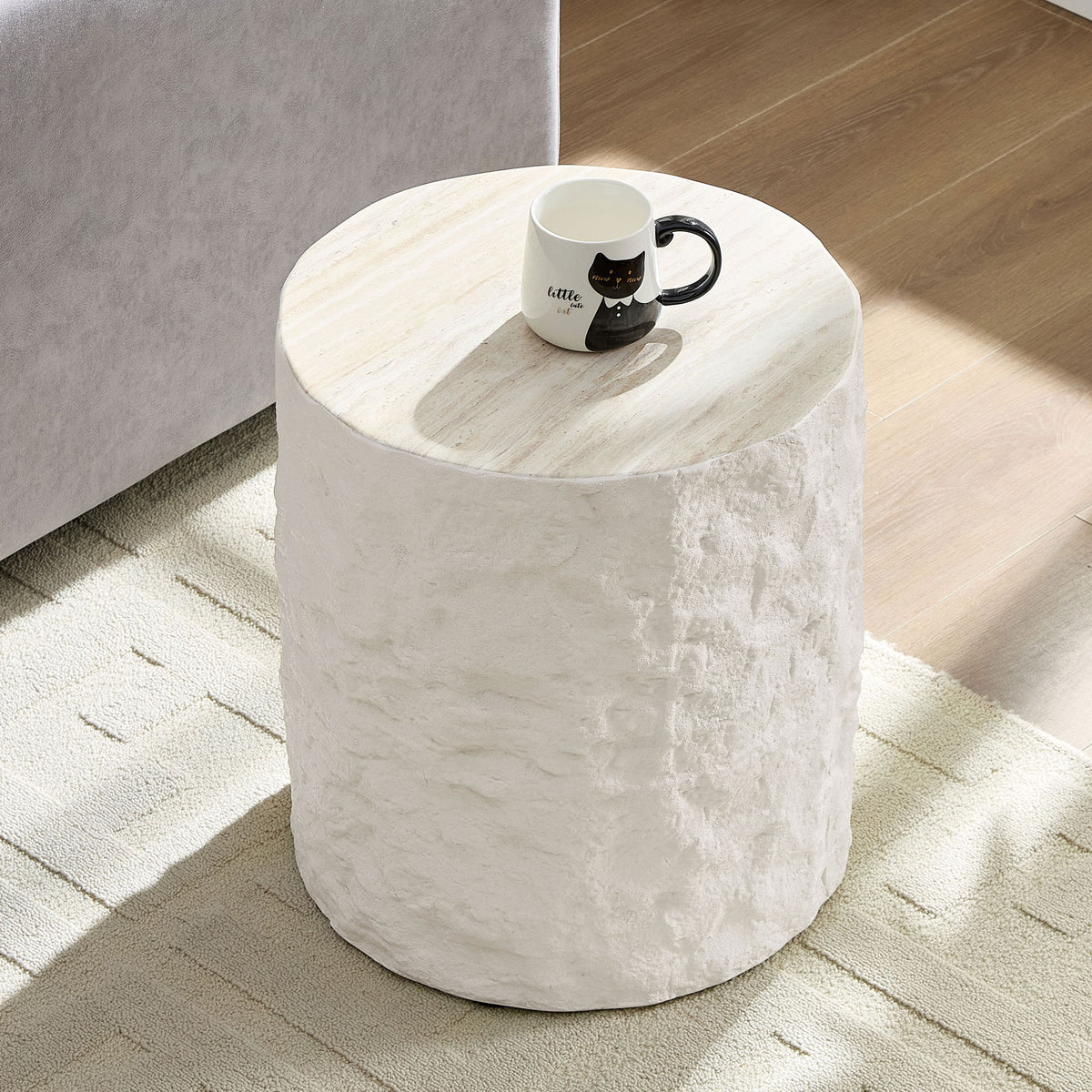 Beige coffee table — detail view