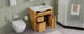 Wood bathroom vanity — product view