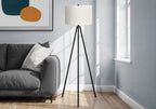 Black floor lamp — product view