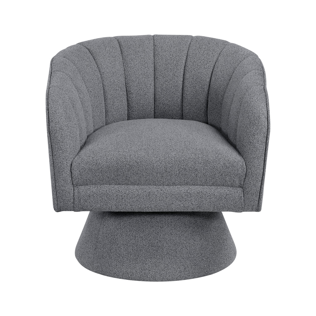 Dark Gray accent chair — front view