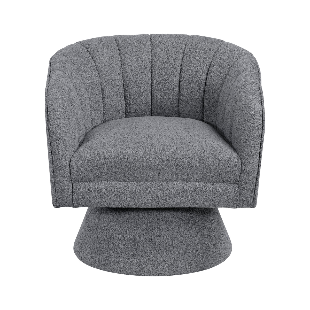 Dark Gray accent chair — front view