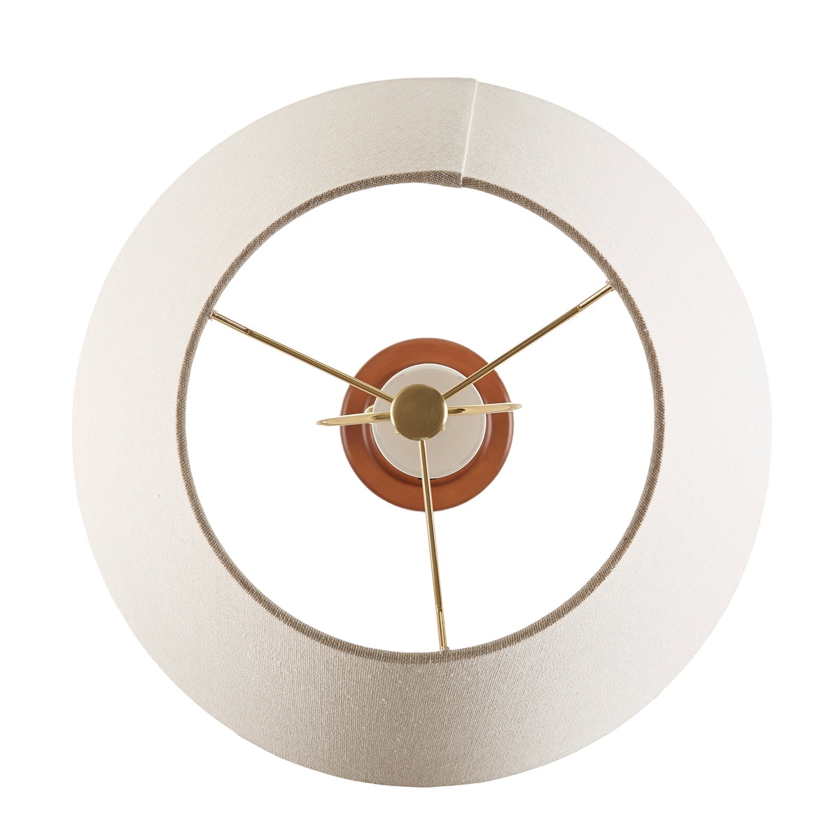 White table lamp — styled view